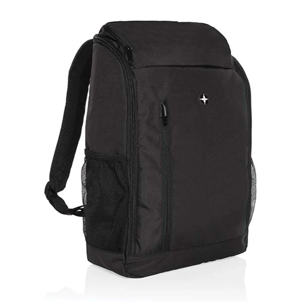 Swiss Peak AWARE™ easy access 15.6" laptop rugzak zwart