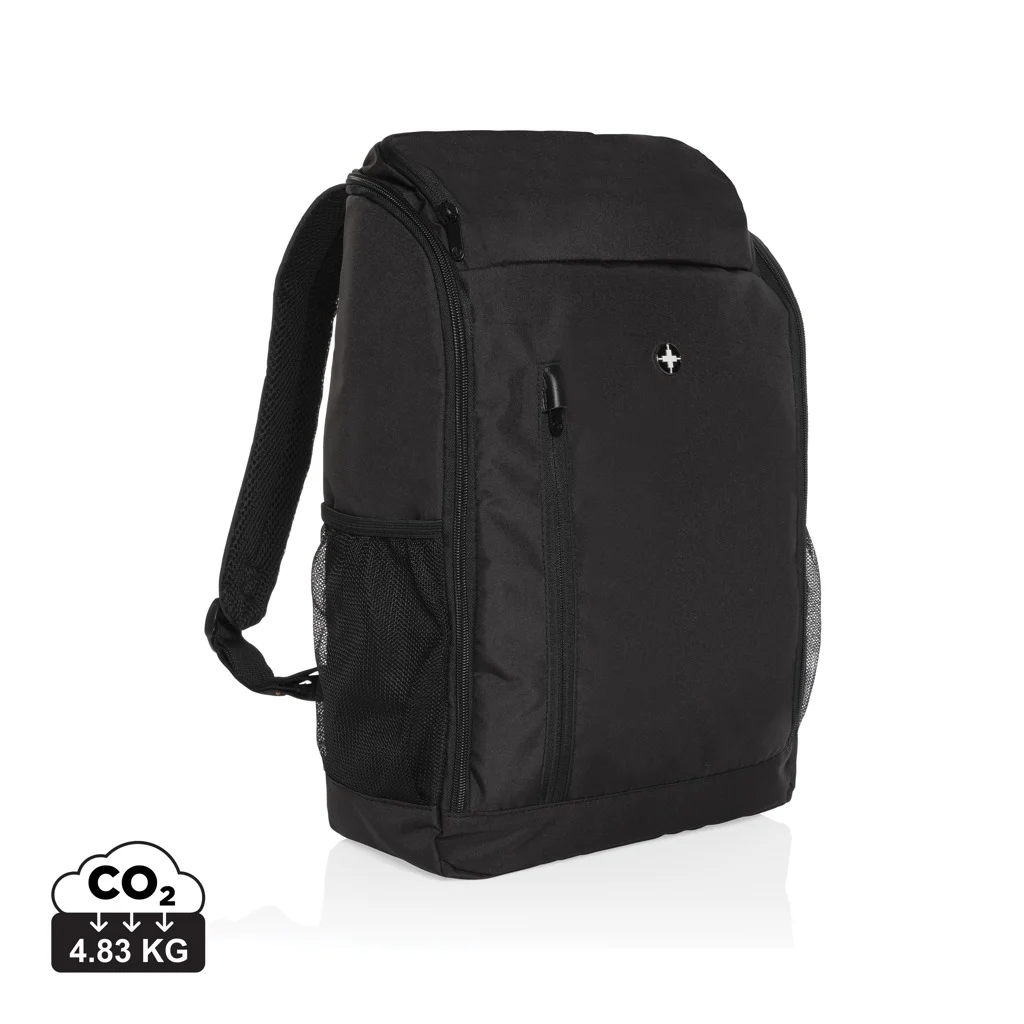 Swiss Peak AWARE™ easy access 15.6" laptop rugzak zwart