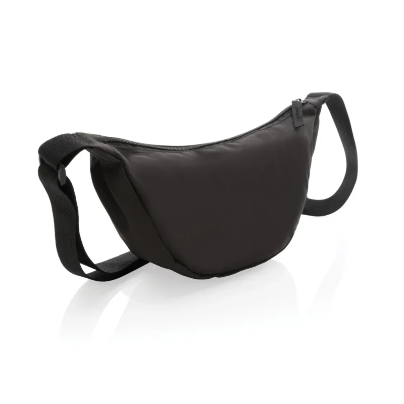 Crescent AWARE™ RPET halve maan sling bag zwart