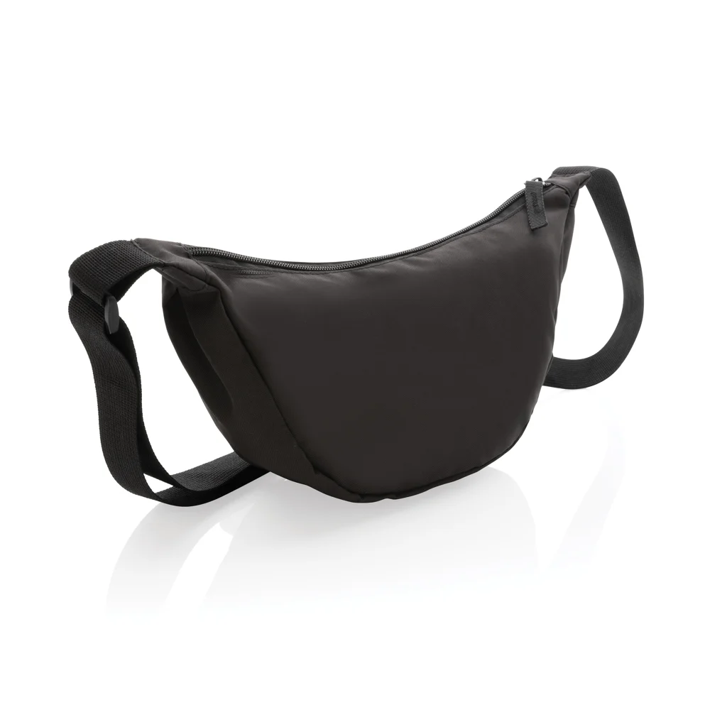 Crescent AWARE™ RPET halve maan sling bag zwart