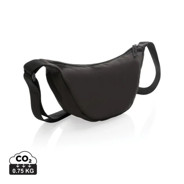 Crescent AWARE™ RPET halve maan sling bag zwart