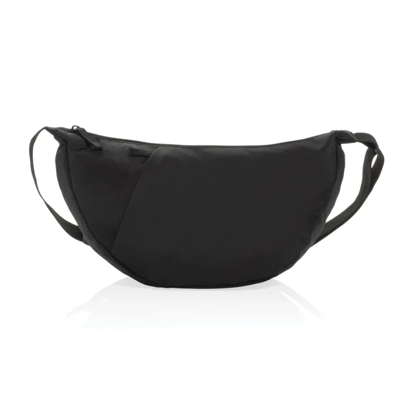 Crescent XL AWARE™ RPET halve maan sling bag zwart