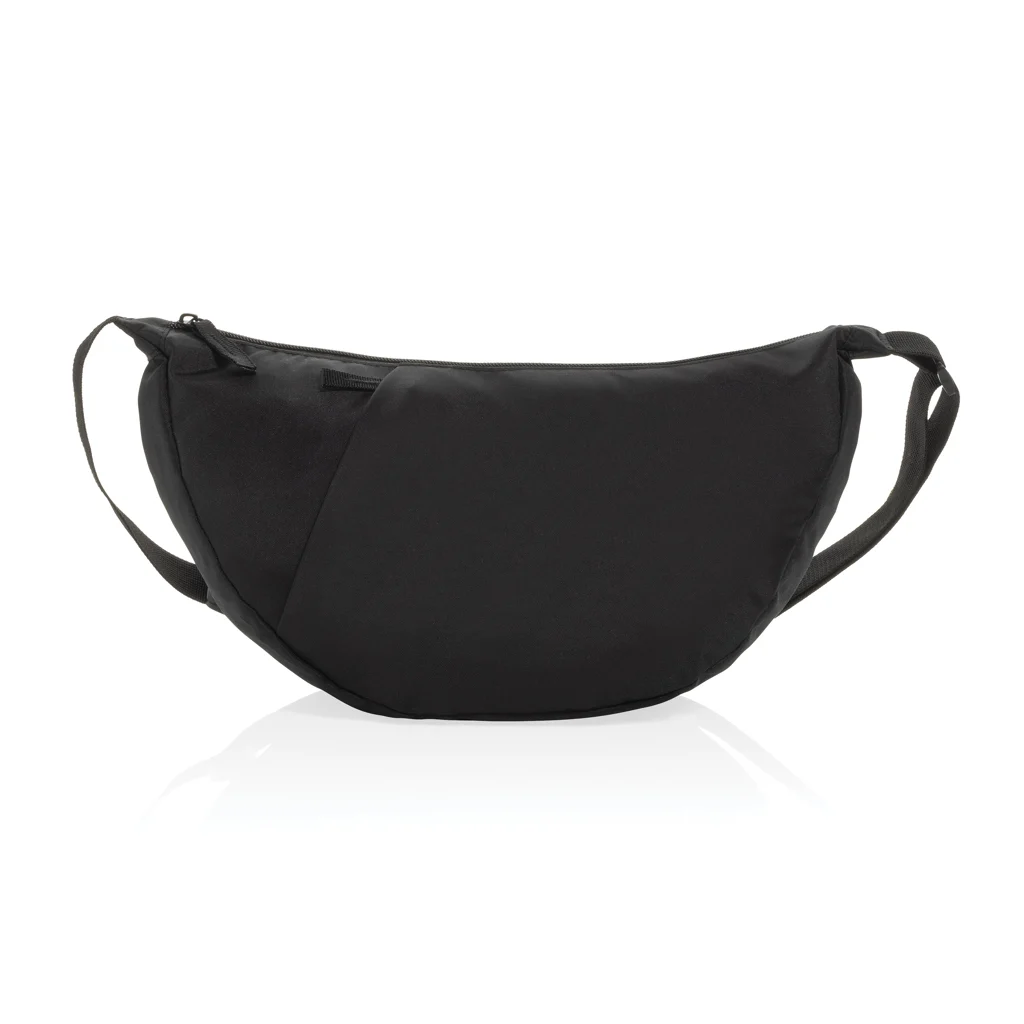 Crescent XL AWARE™ RPET halve maan sling bag zwart