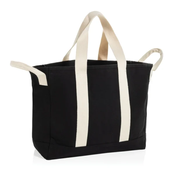 BEAU AWARE™ strandtas van 400gsm gerecycled canvas zwart