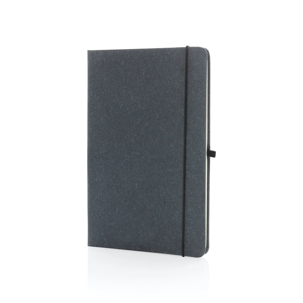 GRS Gerecycled lederen hardcover notitieboek A5 grijs