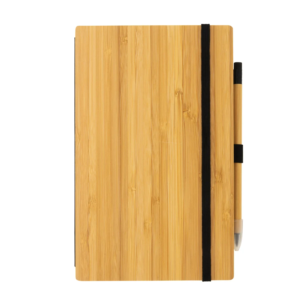 Bamboe notitieboek en infinity potlood set