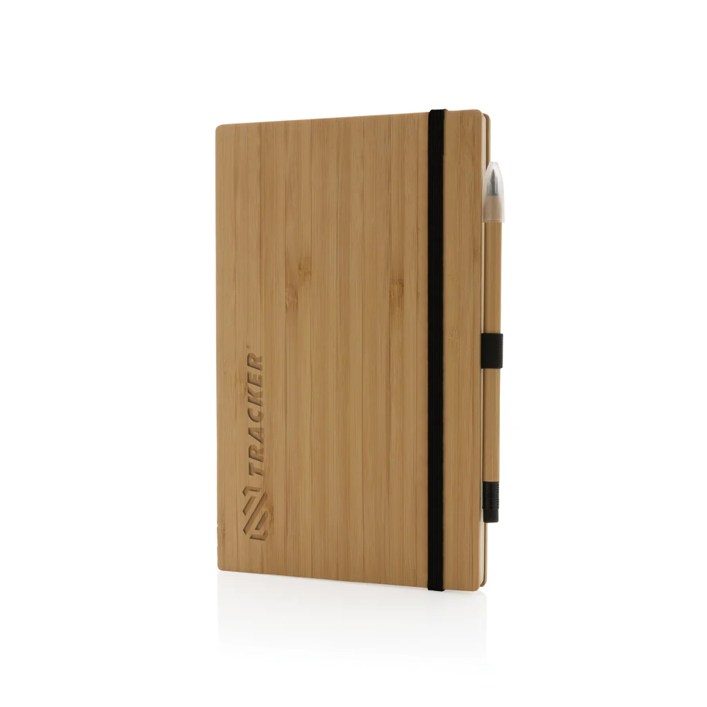 Bamboe notitieboek en infinity potlood set