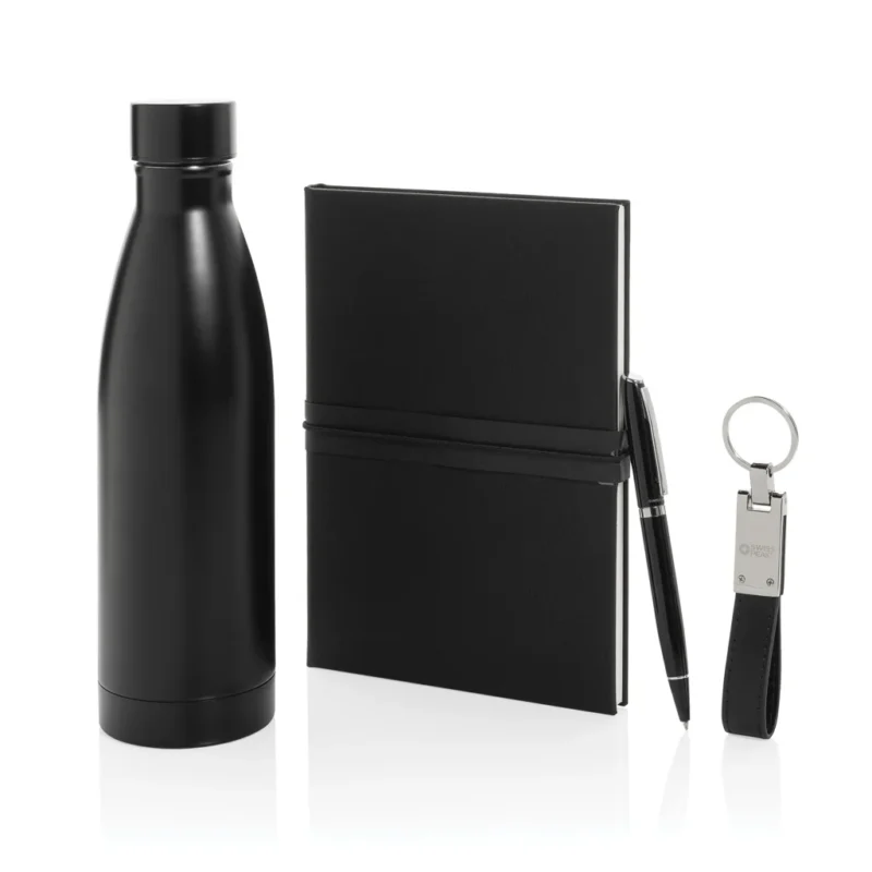 Swiss Peak RCS deluxe business gift set w/ water fles zwart