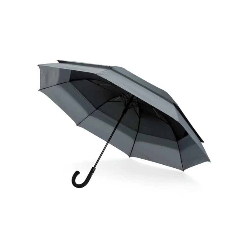 Swiss Peak AWARE™ 23" tot 27" uitschuifbare paraplu zwart, grijs