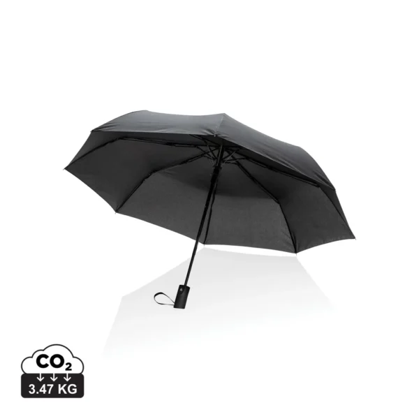21" Impact AWARE™ RPET 190T mini auto open paraplu zwart