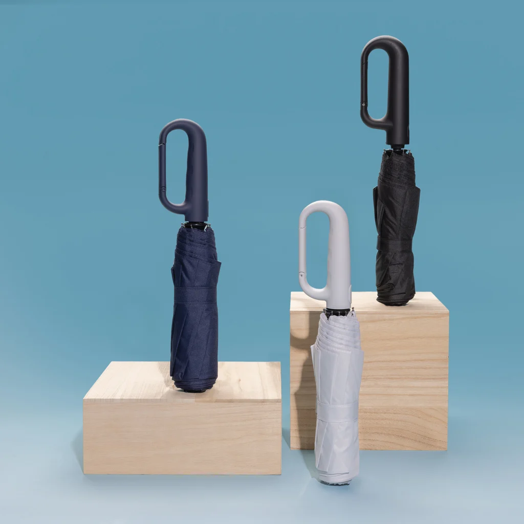 Yara 21" AWARE™ RPET paraplu in unikleur met karabijn hendel