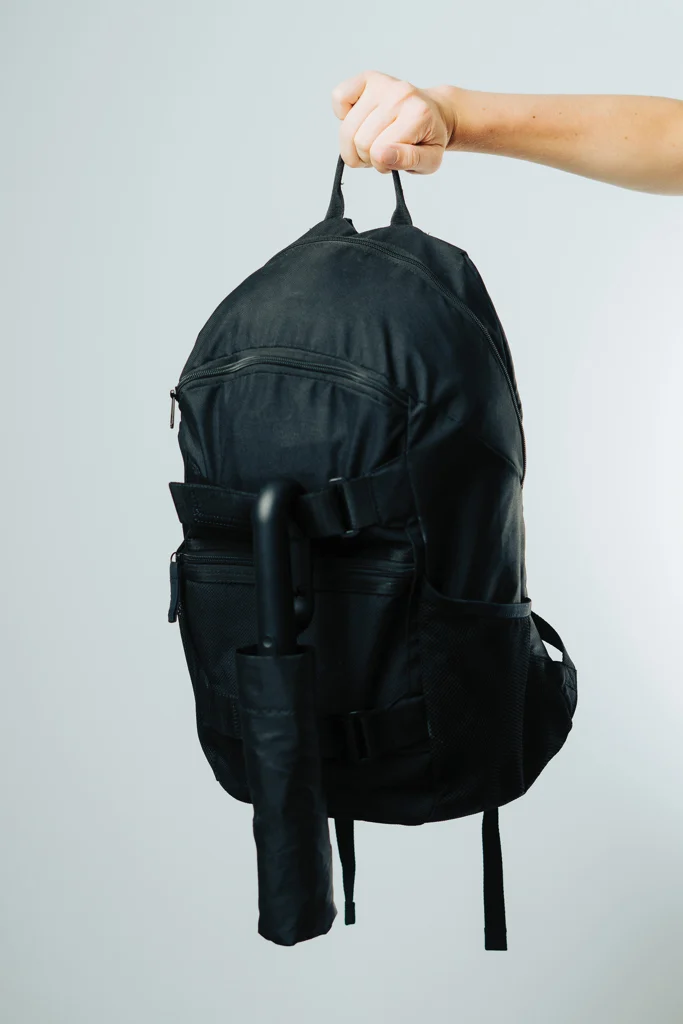 Yara 21" AWARE™ RPET paraplu in unikleur met karabijn hendel