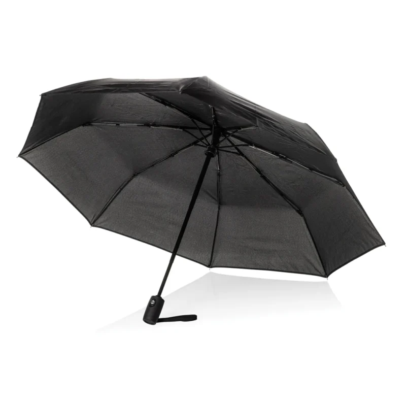 Swiss Peak Vito Aware™ RPET 21 inch auto open/close paraplu zwart