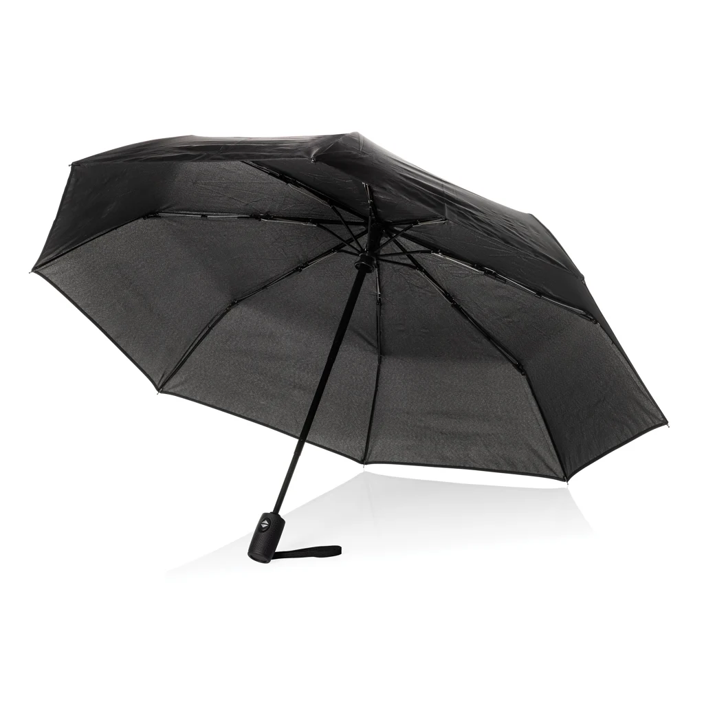 Swiss Peak Vito Aware™ RPET 21 inch auto open/close paraplu zwart