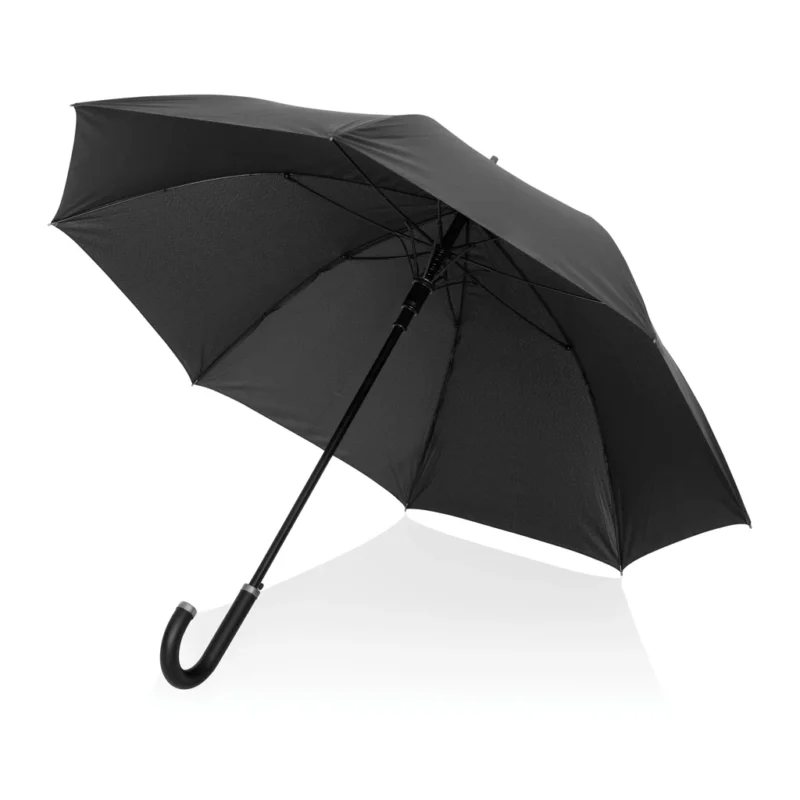 Swiss Peak Vero Aware™ RPET 25” umbrella met luxe handvat zwart