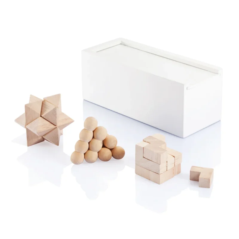 3-delige hersenkrakerset wit