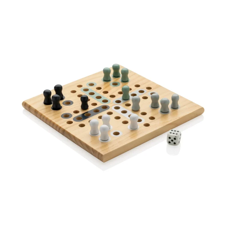 Claire houten mens erger je niet-spel bruin