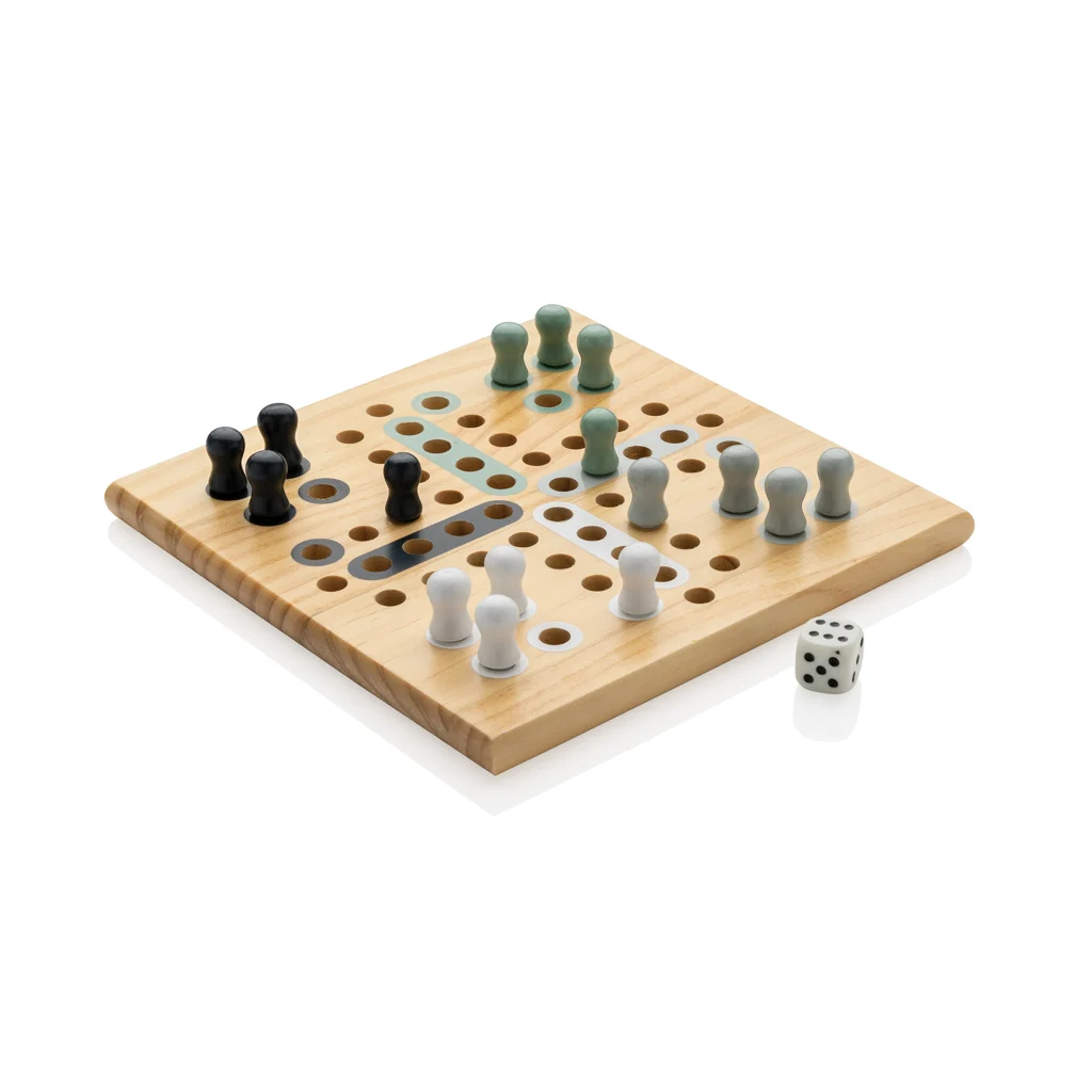 Claire houten mens erger je niet-spel bruin