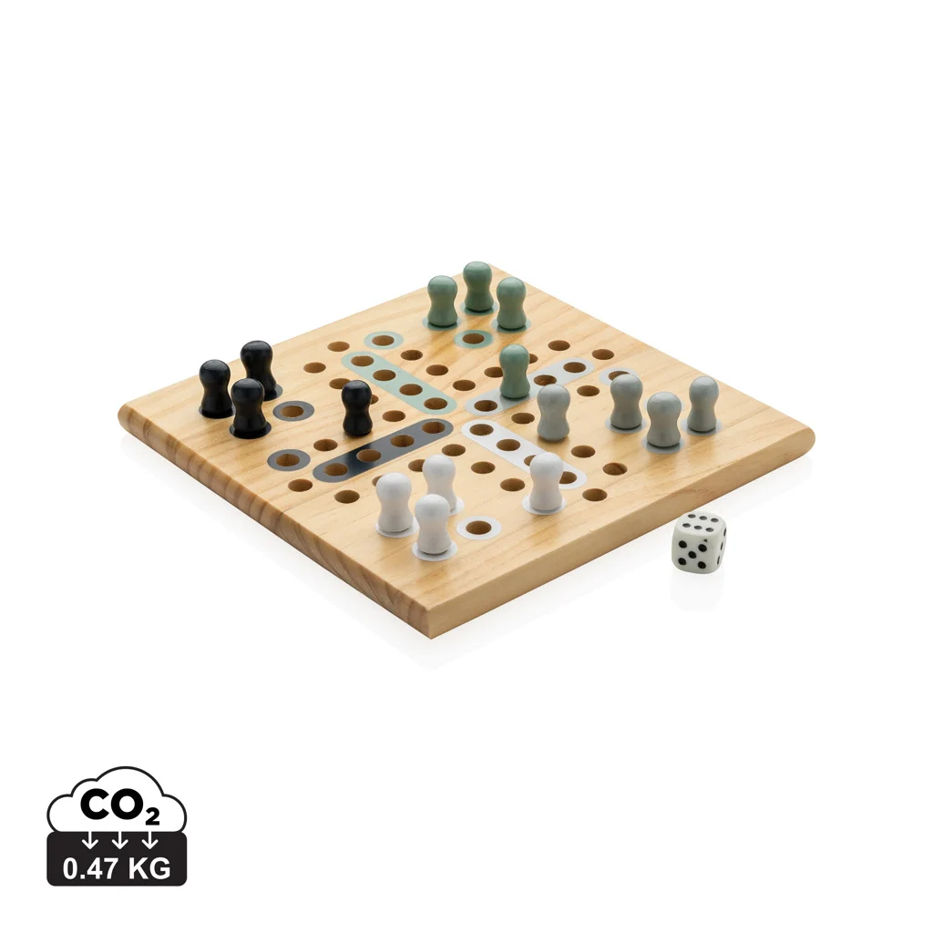 Claire houten mens erger je niet-spel bruin