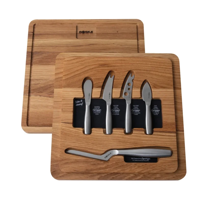 BOSKA Ultimate Cheese Set Small Copenhagen bruin, staal
