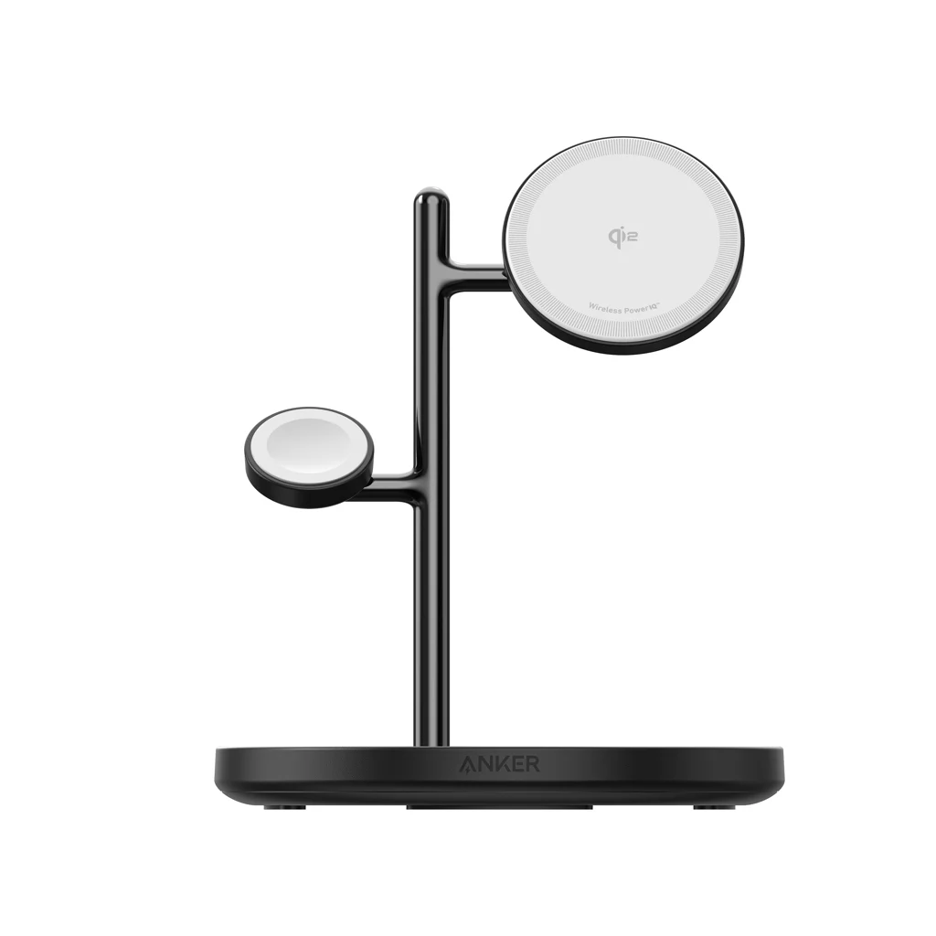 Anker MagGo draadloze oplaadstandaard (3-in-1-standaard) zwart