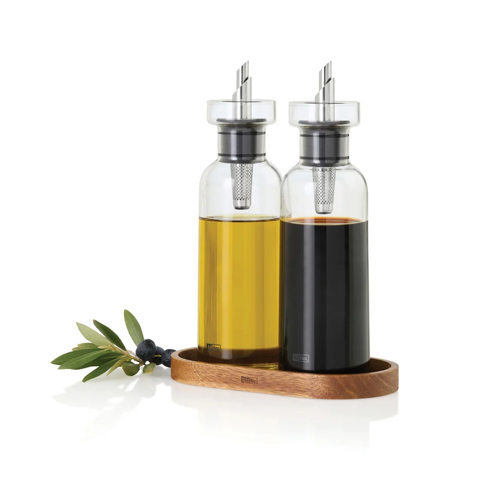 AdHoc Menage AromaPour-set met olie- en azijnschenker, 300 m transparant