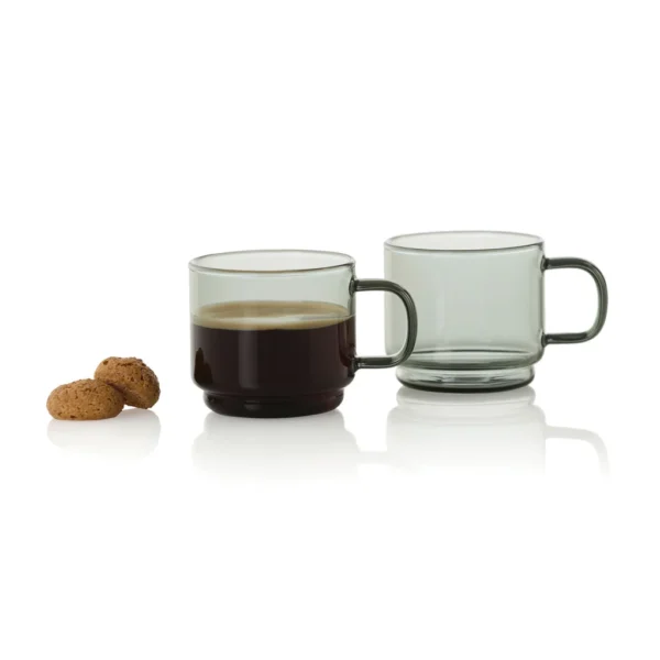AdHoc Impact espressokopjes 70 ml, set van 2 stuks transparant