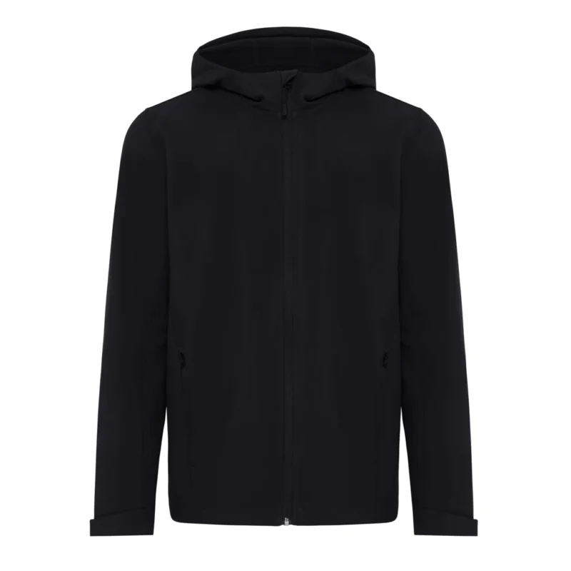 IQONIQ Makalu gerecycled polyester softshell jas zwart