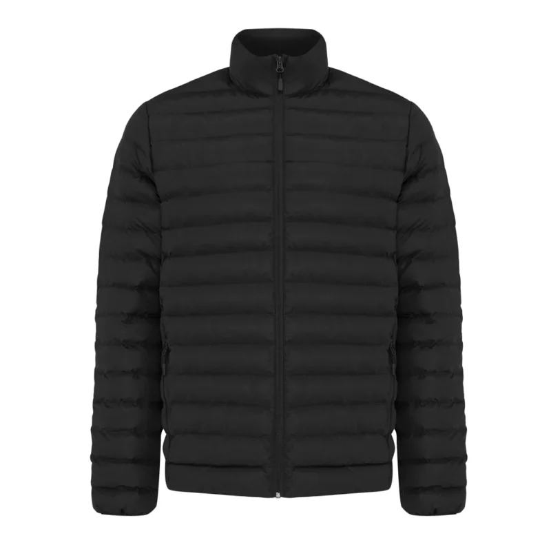 IQONIQ Maiko heren gerecycled polyester jas met voering zwart