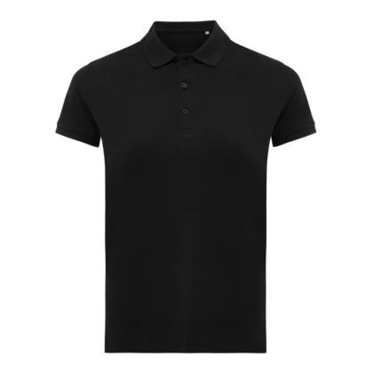 IQONIQ Yosemite dames recycled katoen pique polo zwart