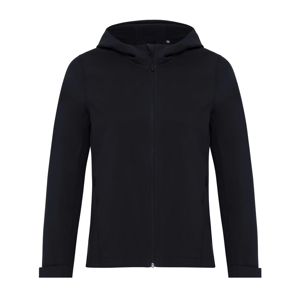 IQONIQ Makalu dames recycled polyester softshell jas zwart