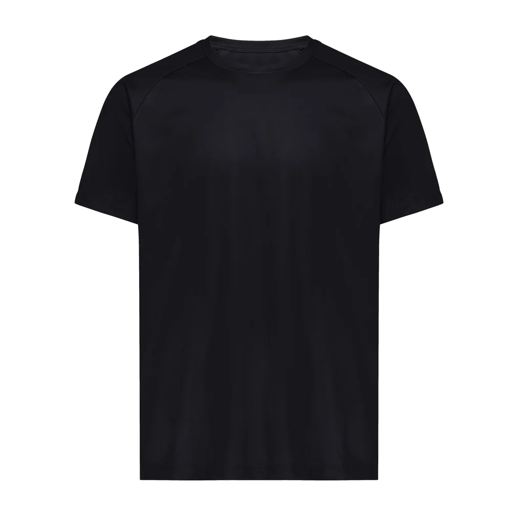 IQONIQ Tikal gerecycled polyester sneldrogend sport t-shirt zwart