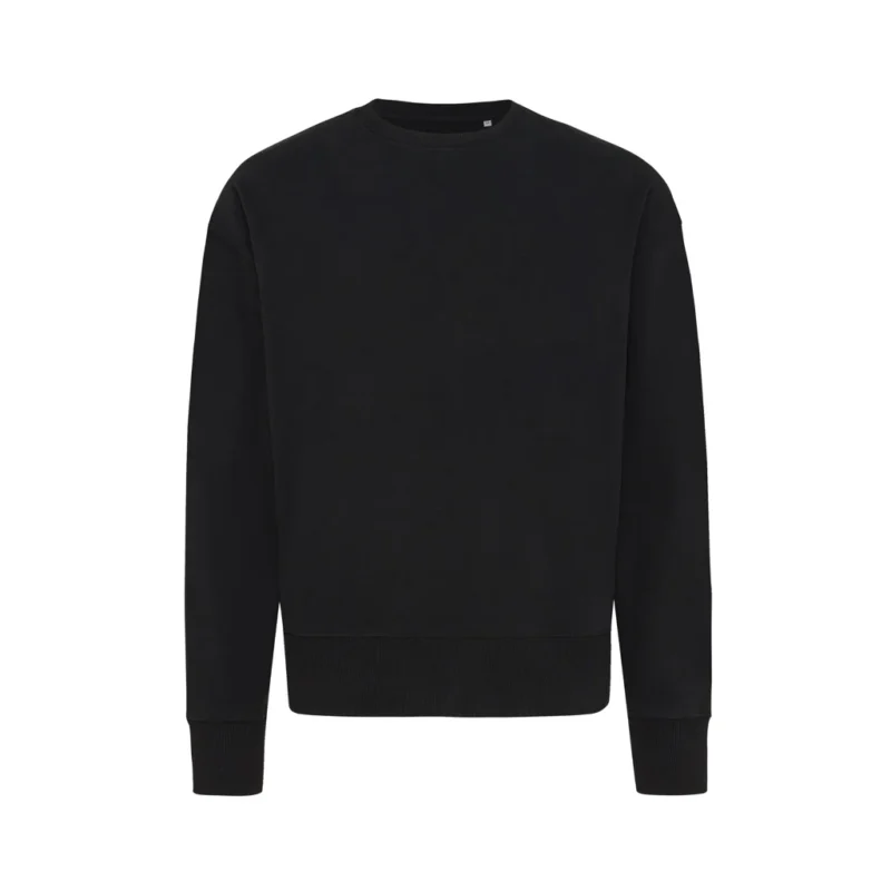 IQONIQ Kruger gerecycled katoen relaxed sweater zwart