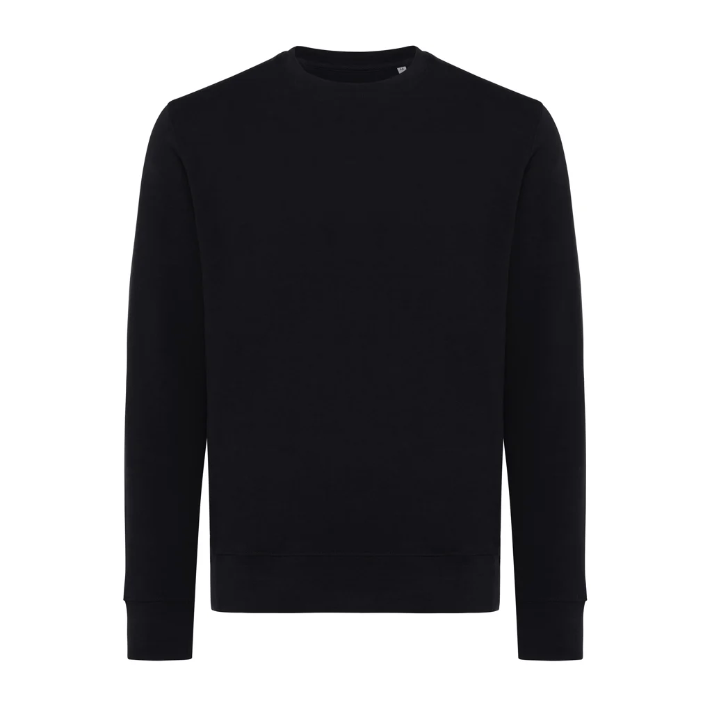 IQONIQ Etosha lichtgewicht gerecycled katoen sweater zwart
