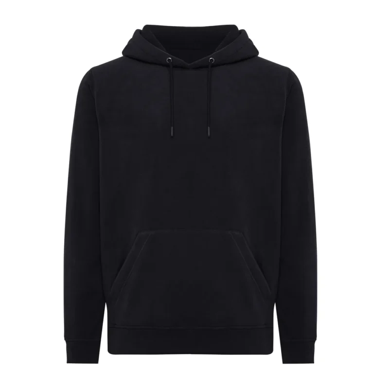 IQONIQ Trivor gerecycled polyester fleece hoodie zwart