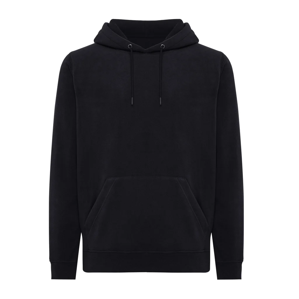 IQONIQ Trivor gerecycled polyester fleece hoodie zwart