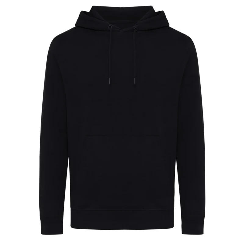 IQONIQ Rila lichtgewicht gerecycled katoen hoodie zwart