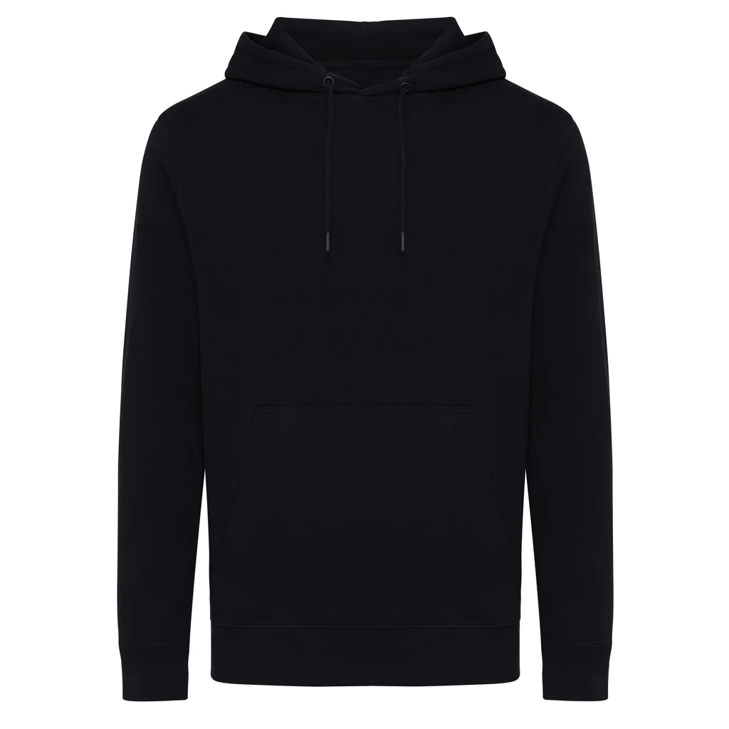 IQONIQ Rila lichtgewicht gerecycled katoen hoodie zwart