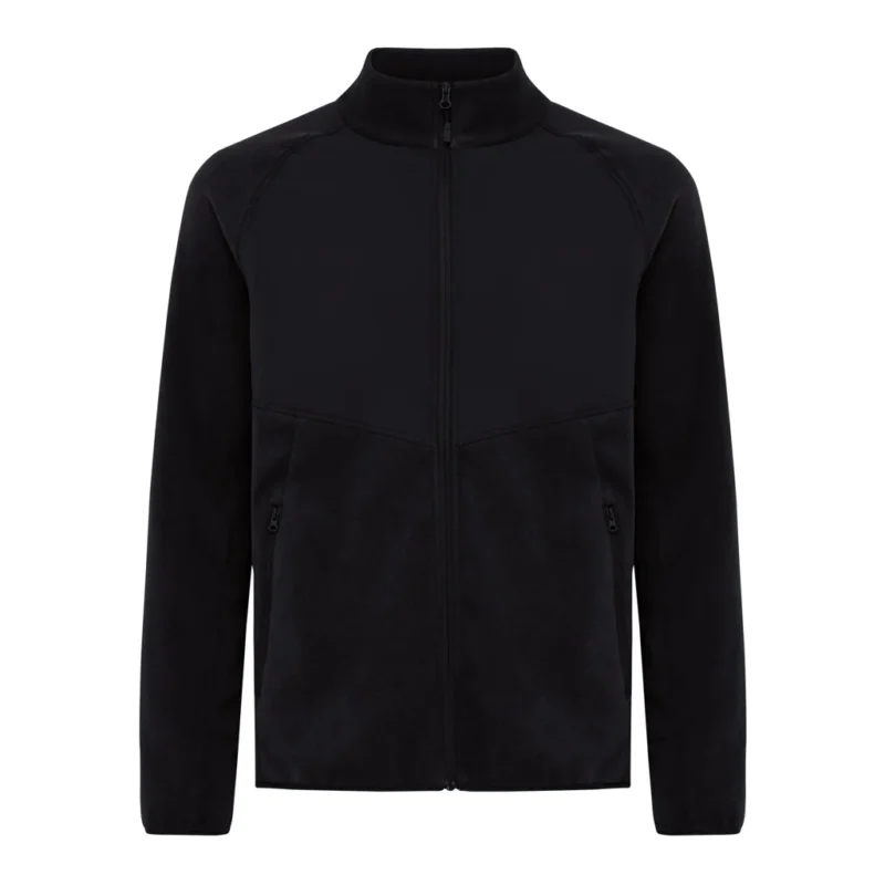 IQONIQ Talung gerecycled polyester fleece jas met rits zwart