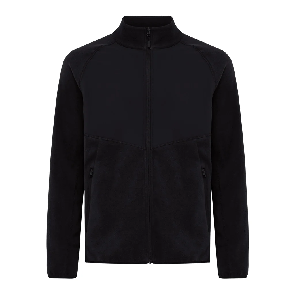 IQONIQ Talung gerecycled polyester fleece jas met rits zwart