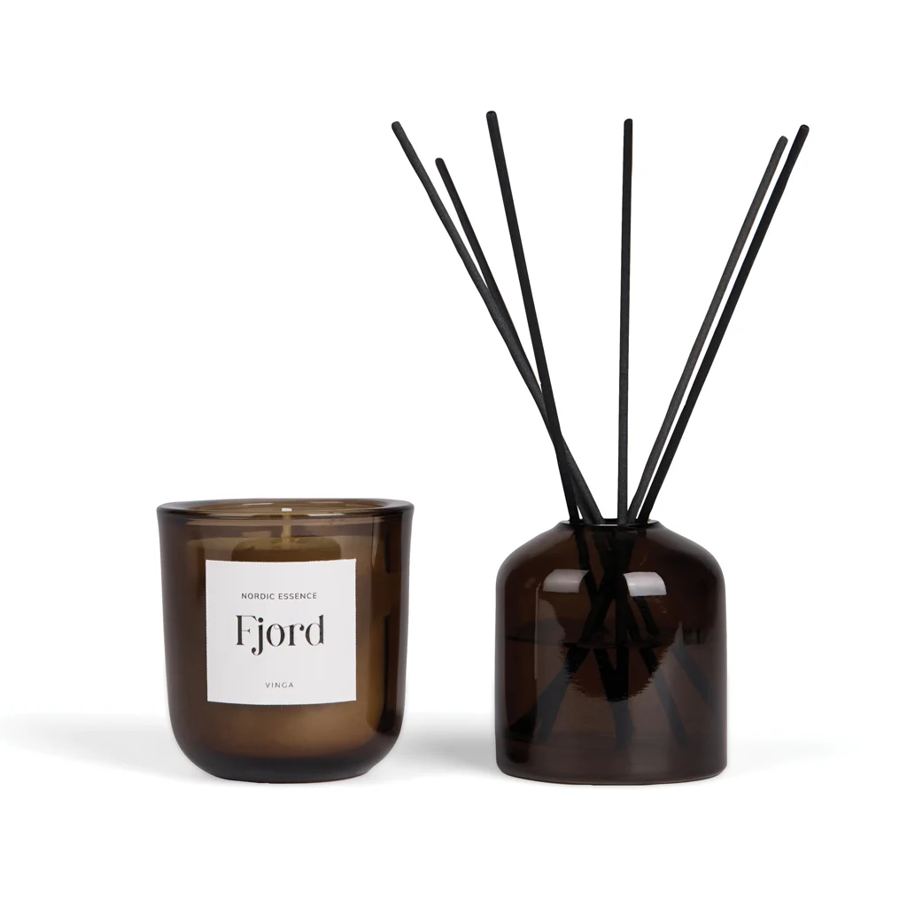 VINGA Nordic Essence ambiance set blauw, donkerbruin