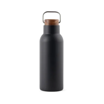 VINGA Ciro RCS gerecycled RVS vacuümfles 580ML zwart