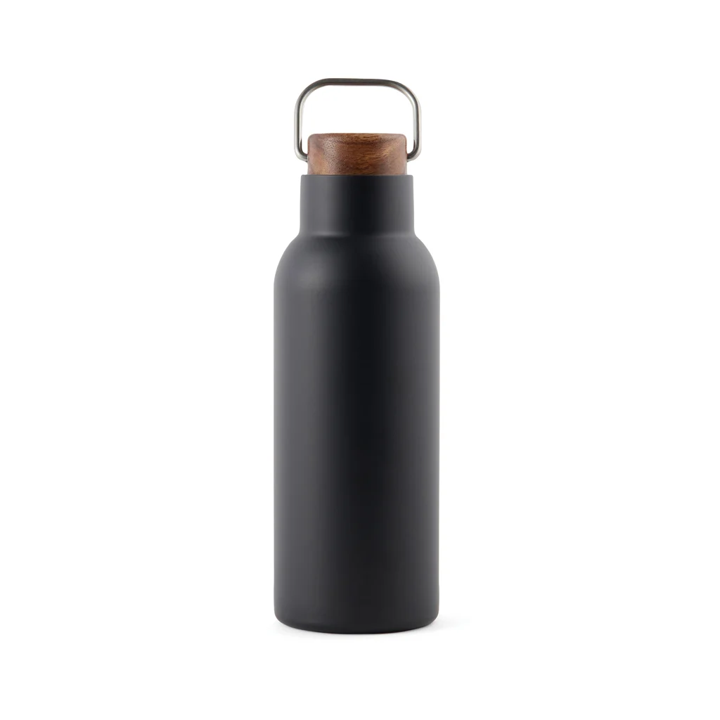 VINGA Ciro RCS gerecycled RVS vacuümfles 580ML zwart