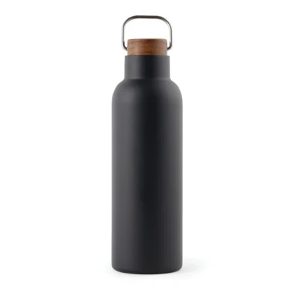 VINGA Ciro RCS gerecycled RVS vacuum fles 800ML zwart