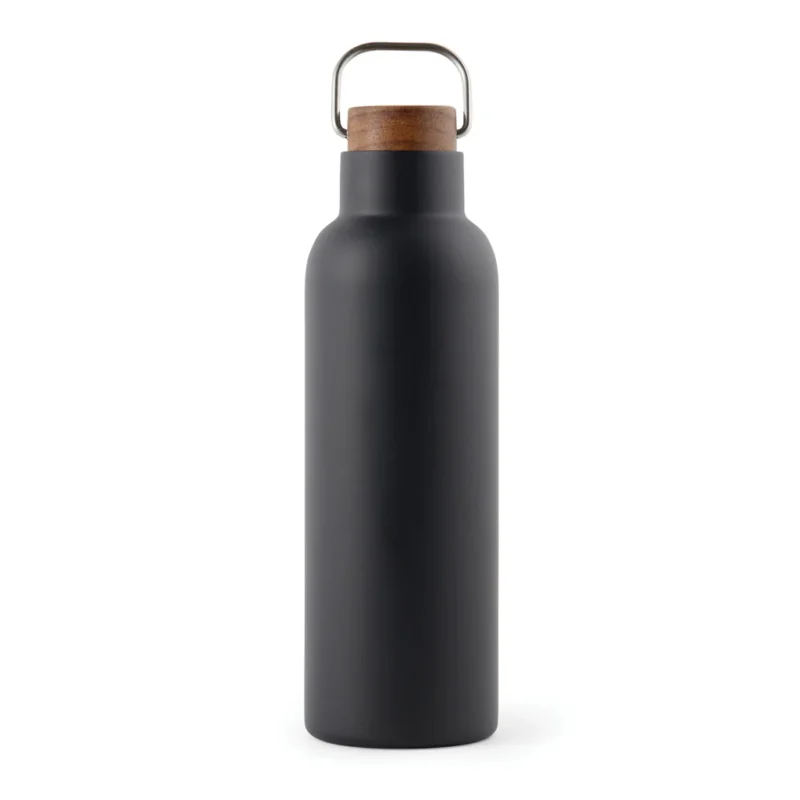 VINGA Ciro RCS gerecycled RVS vacuum fles 800ML zwart