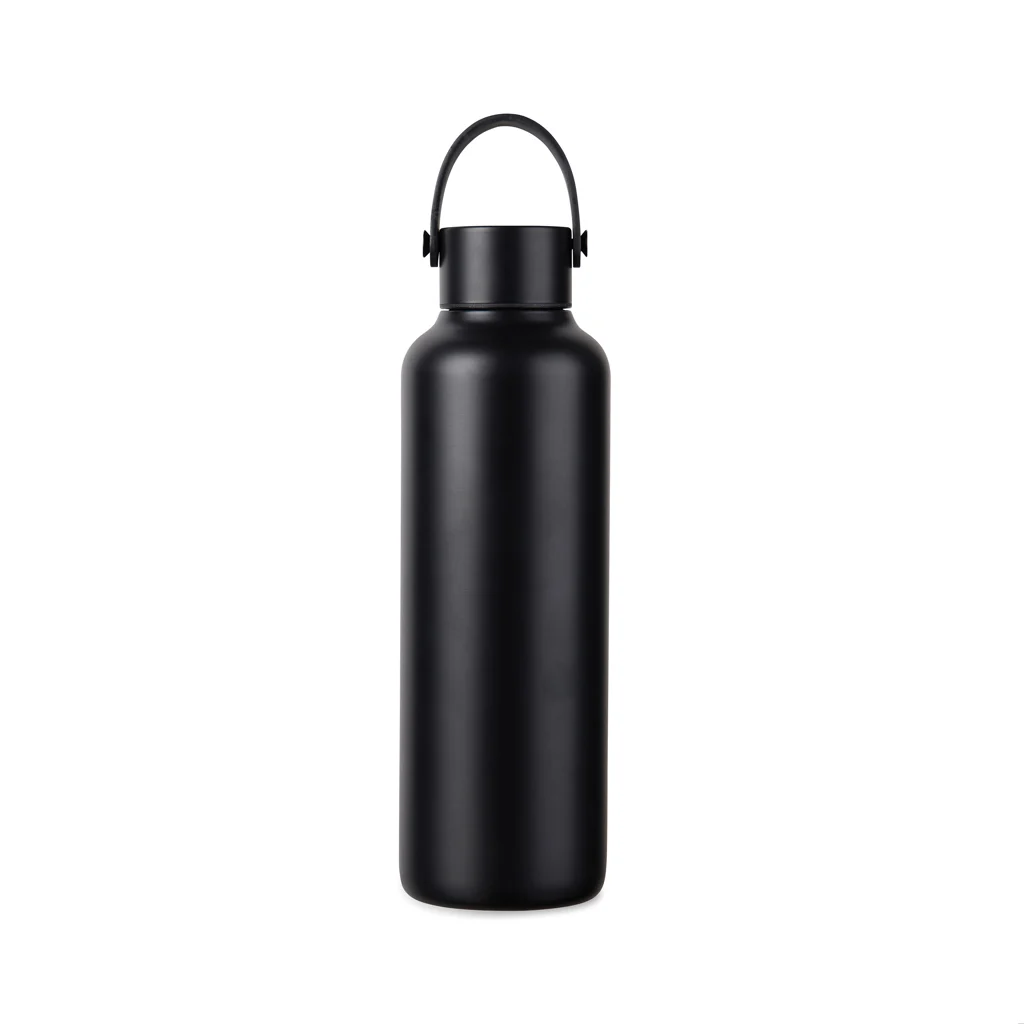 VINGA Baltimore RCS recycled SS fles 600 ML zwart
