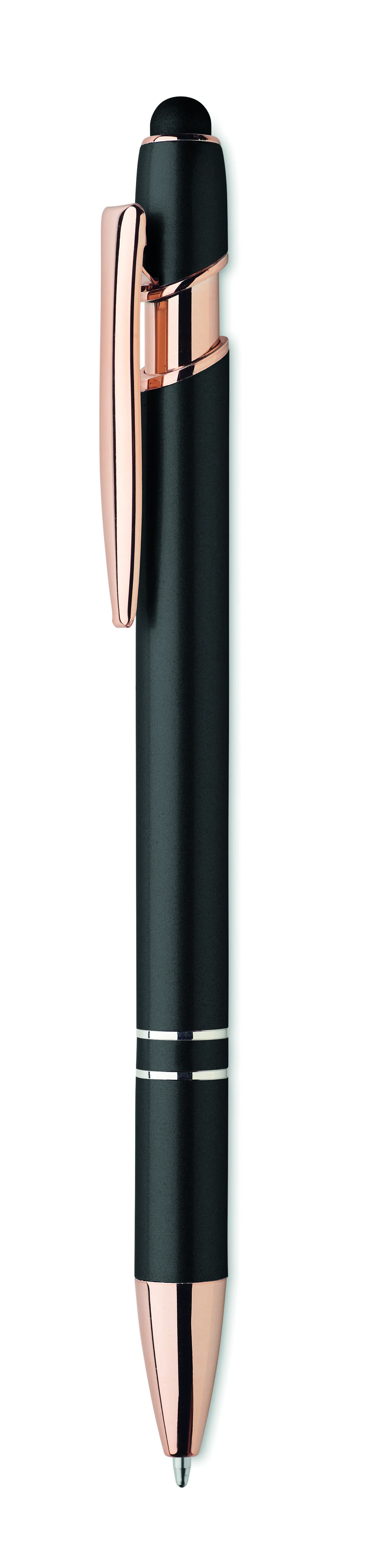 Gerecyclede aluminium pen SCRIBBLE Zwart