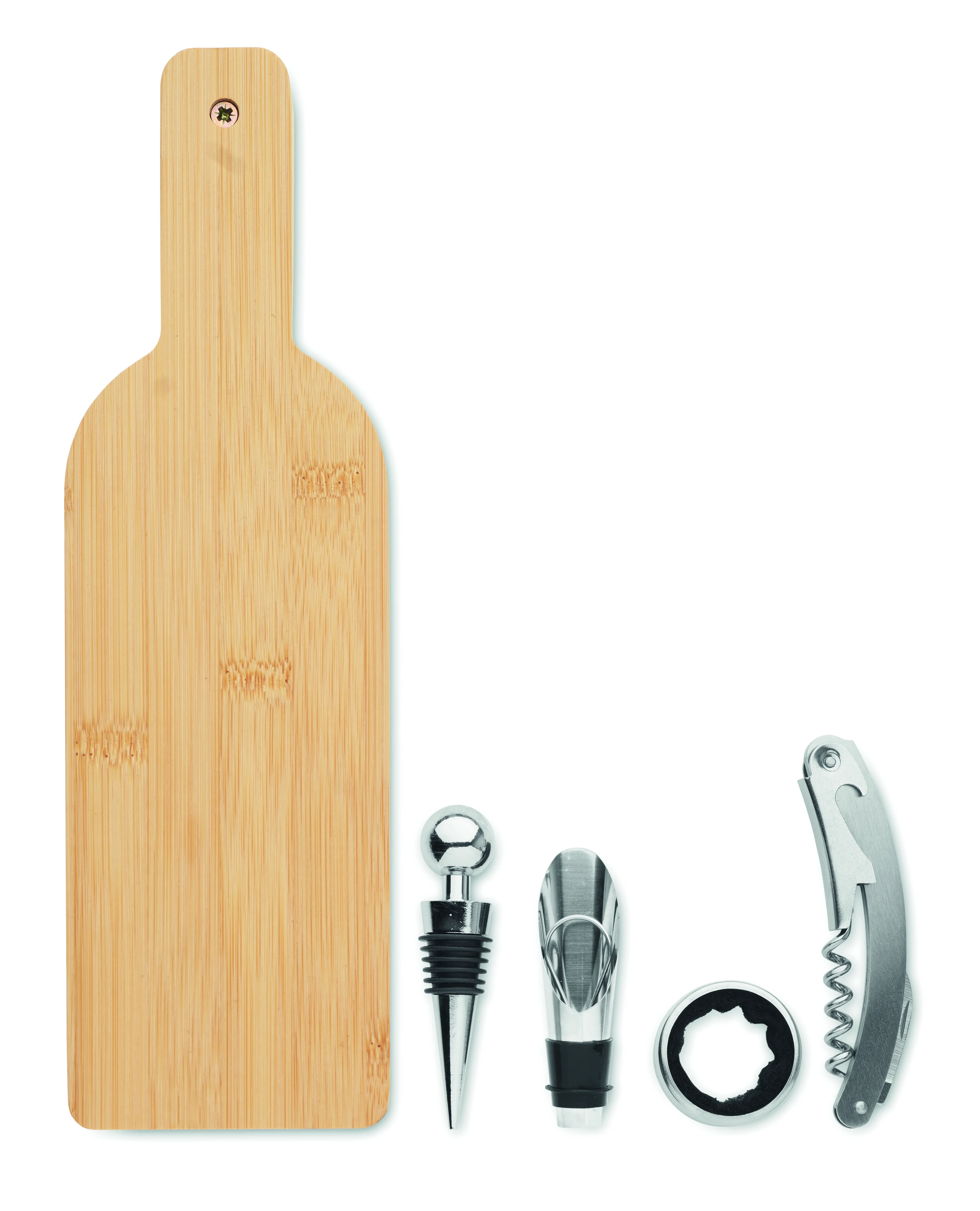 Wijnset in flesvorm VINOVAULT SET Hout