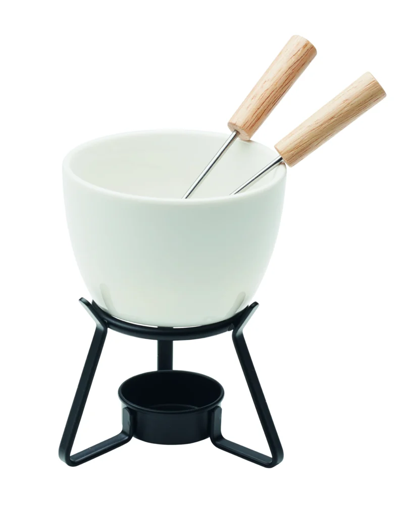 Keramische fondueset 240ml KASE Wit