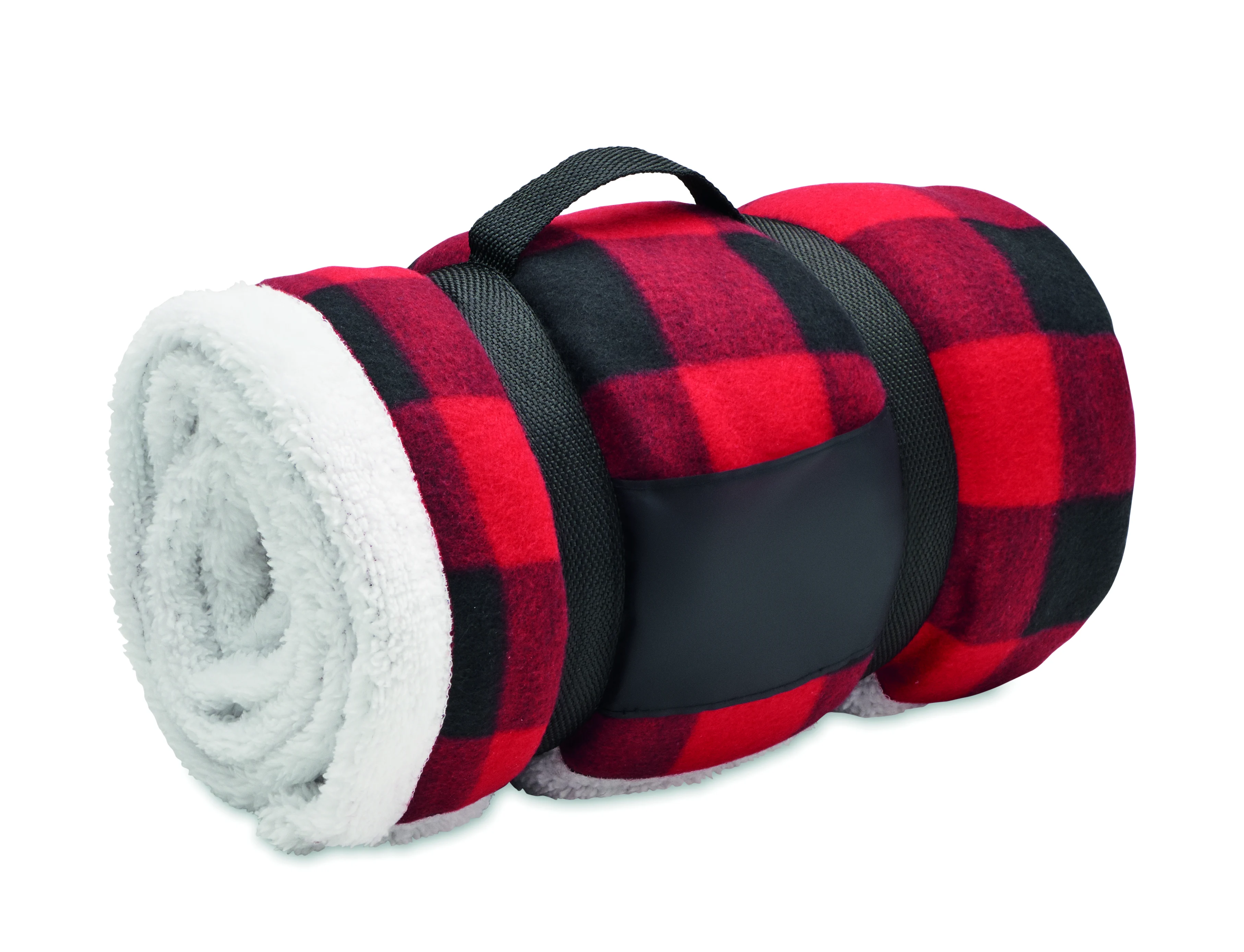 RPET sherpa fleecedeken SHERMATT Rood
